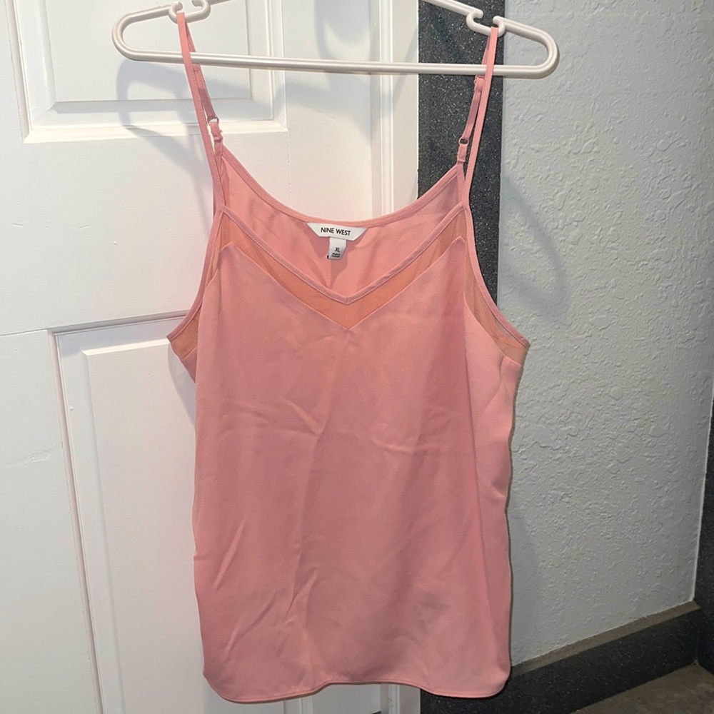 Nine West XL Pink with Lace Tank Top Brand New!
